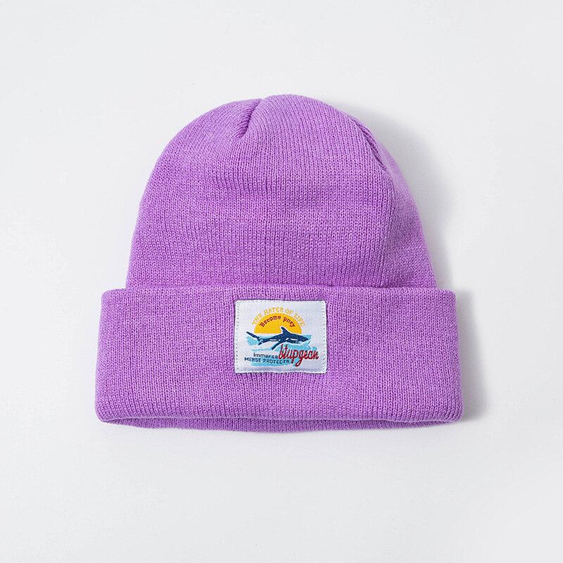 Unisex Solid Strikket Varm Beanie Caps Outdoos Højelastisk Skull Hat