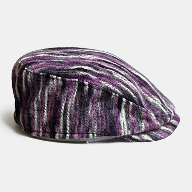 Unisex Tie-dye Regnbue Blandet Farve Striber Mønster Etnisk Stil Afslappet Personlighed Fremad Huer Baret Hat