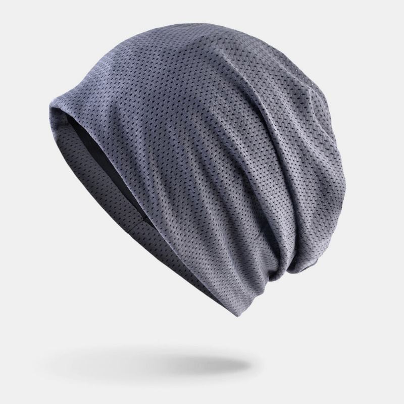 Unisex Tynd Udendørs Sport Løb Åndbar Hovedtørklæde Huer Brimless Beanie Hat