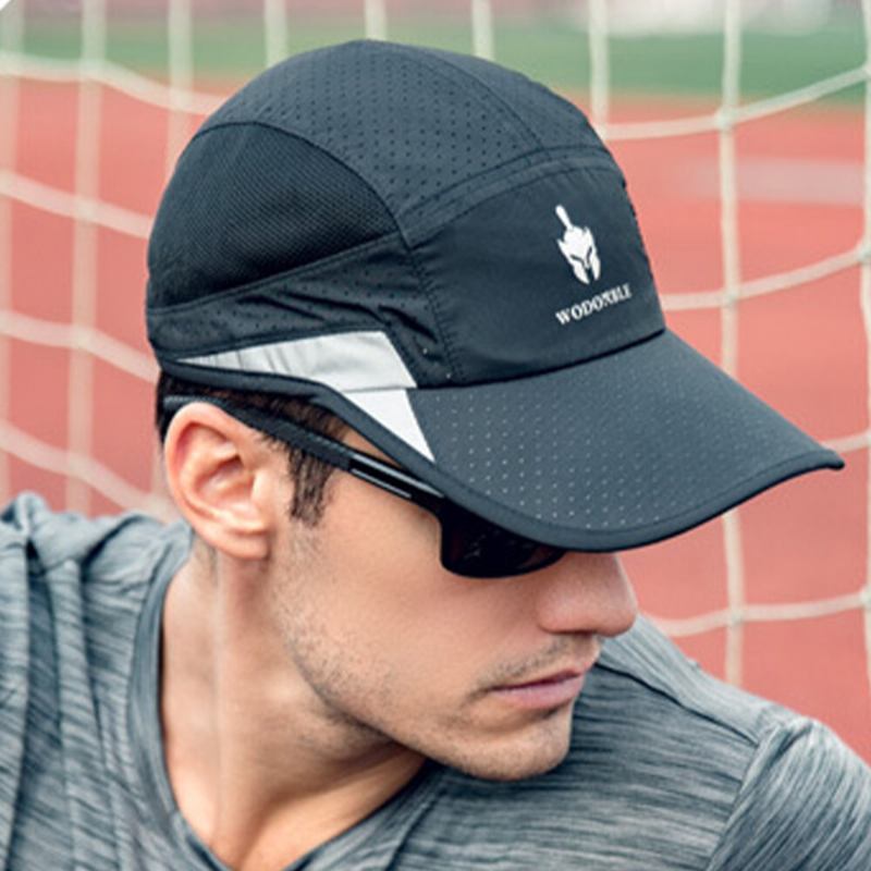 Unisex Ultratynd Hurtigtørrende Mesh Huer Åndbar Foldbar Udendørs Sports Visir Baseball Huer Solhat