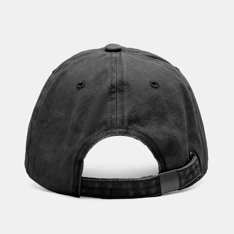 Unisex Vasket Gammel Baseballkasket Bomuld Brudt Hul Brevbroderi Stretch Fit Cap