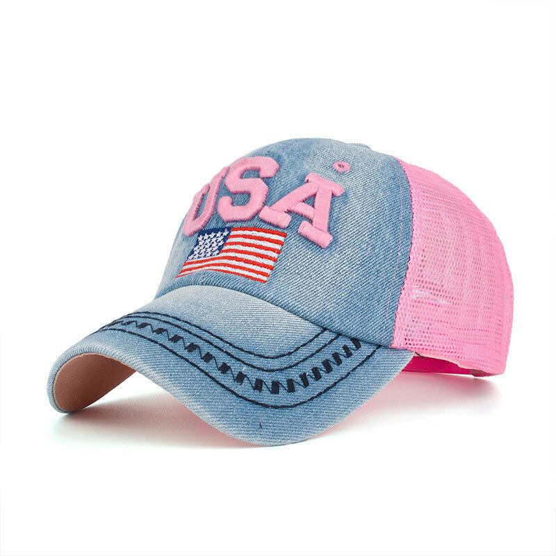 Unisex Vintage Patriotisk Baseballkasket Stilfuld Nødstedt Amerikansk Flag Hat