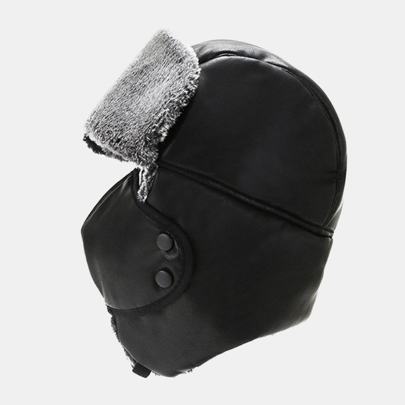 Unisex Winter Thicken Warm Trapper Huer Aftagelig Maske Gardin Udendørs Vindtæt Ørebeskyttelse Russisk Huer Ushanka Hat