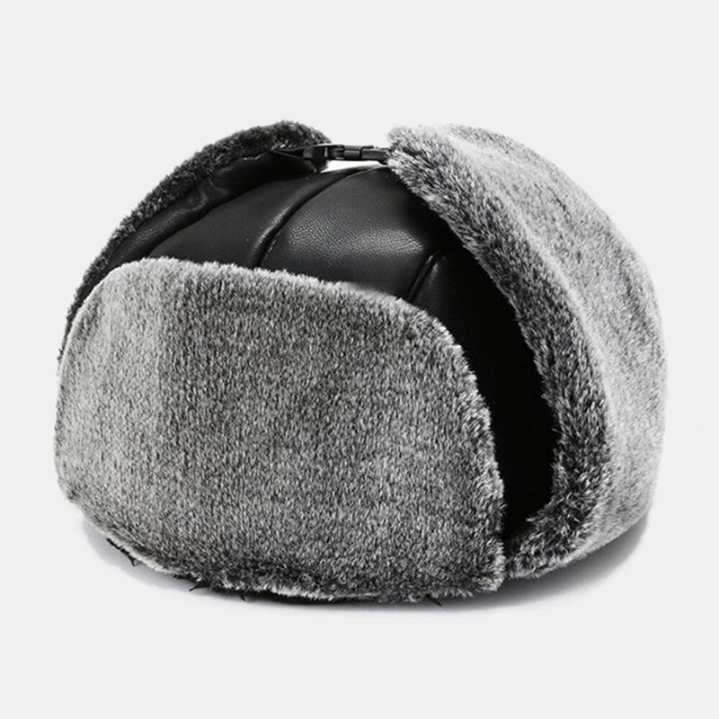 Unisex Winter Thicken Warm Trapper Huer Aftagelig Maske Gardin Udendørs Vindtæt Ørebeskyttelse Russisk Huer Ushanka Hat