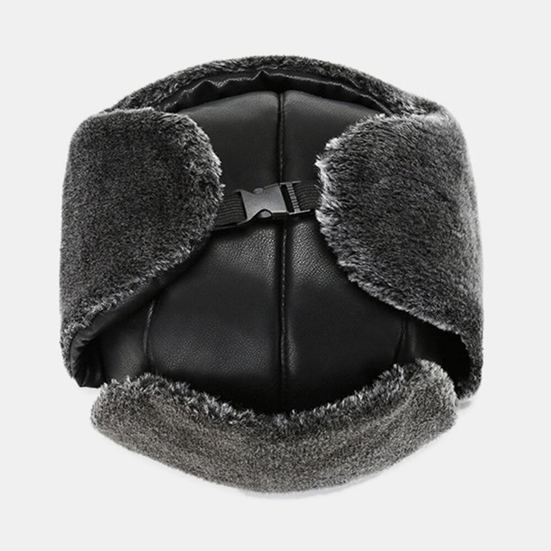 Unisex Winter Thicken Warm Trapper Huer Aftagelig Maske Gardin Udendørs Vindtæt Ørebeskyttelse Russisk Huer Ushanka Hat