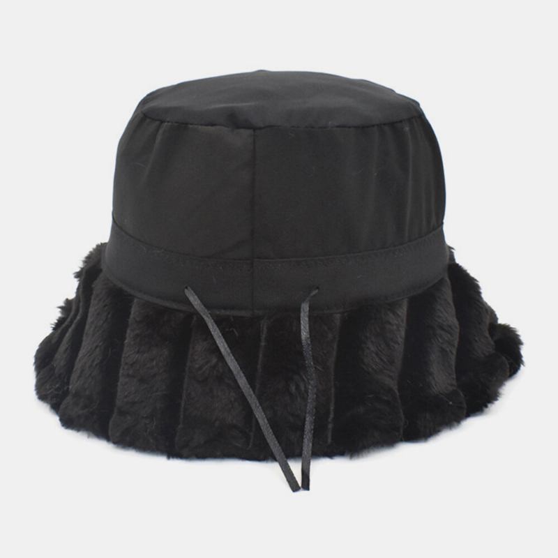 Unsiex Bomuld Varm Blød Udendørs Casual All-match Ensfarvet Bucket Hat