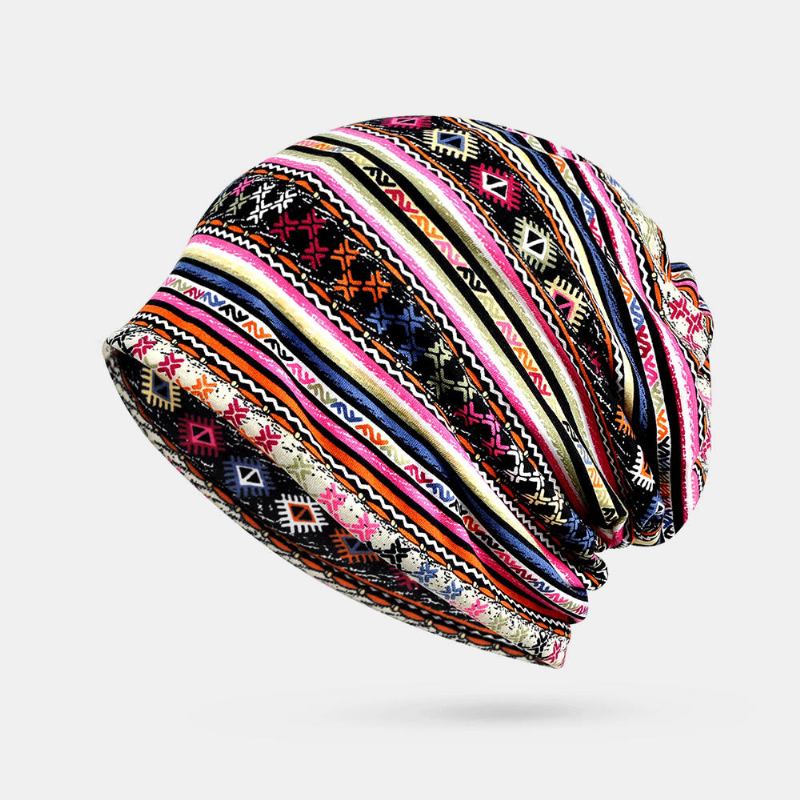 Vinter Bomuld Multi-purpose Blomsterprint Casual Beanie