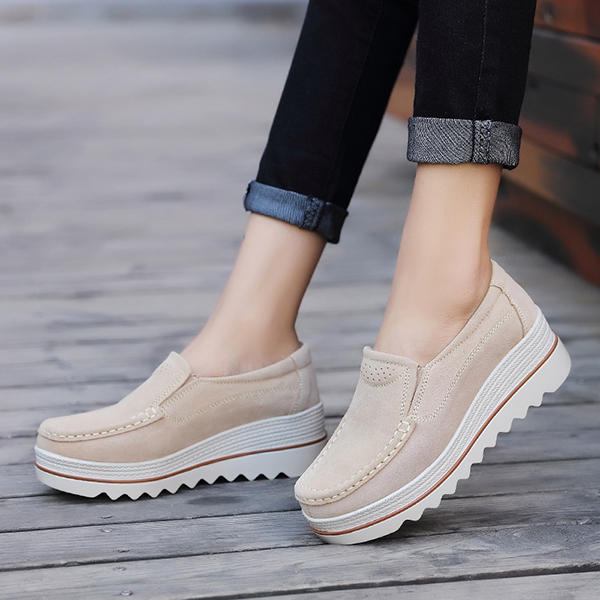 Dame Ruskind Åndbar Slip On Platforms Casual Sko