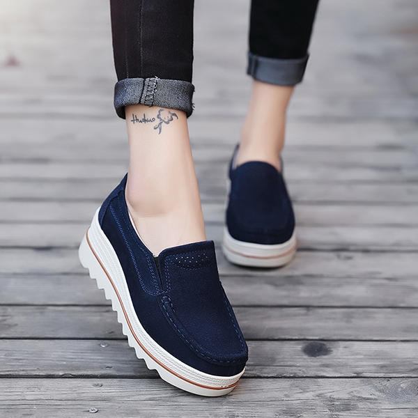 Dame Ruskind Åndbar Slip On Platforms Casual Sko