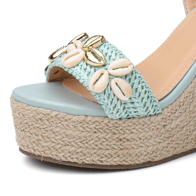 Dameperler Espadrille Spænde Platform Sandaler