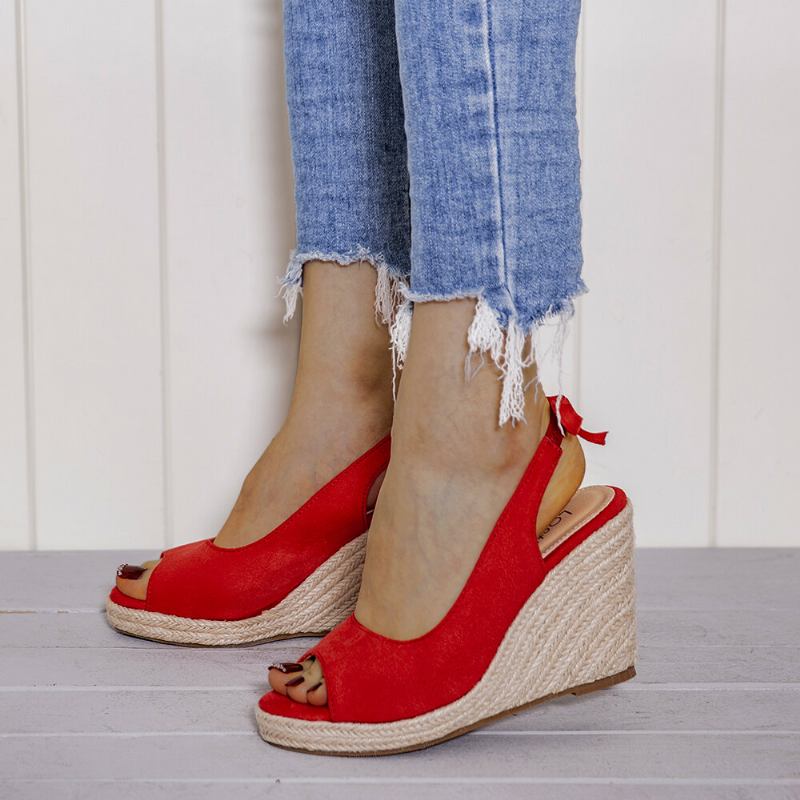 Kvinder Comfy Åndbar Slingback Casual Wedges Sandaler