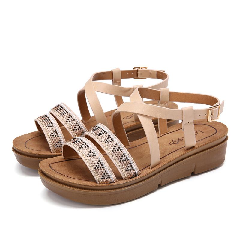 Kvinder Nitte Comfy Double Band Platform Sandaler