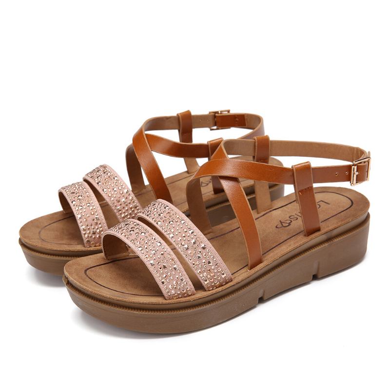 Kvinder Nitte Comfy Double Band Platform Sandaler