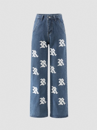 Icon Print Pocket Bomuld Jeans