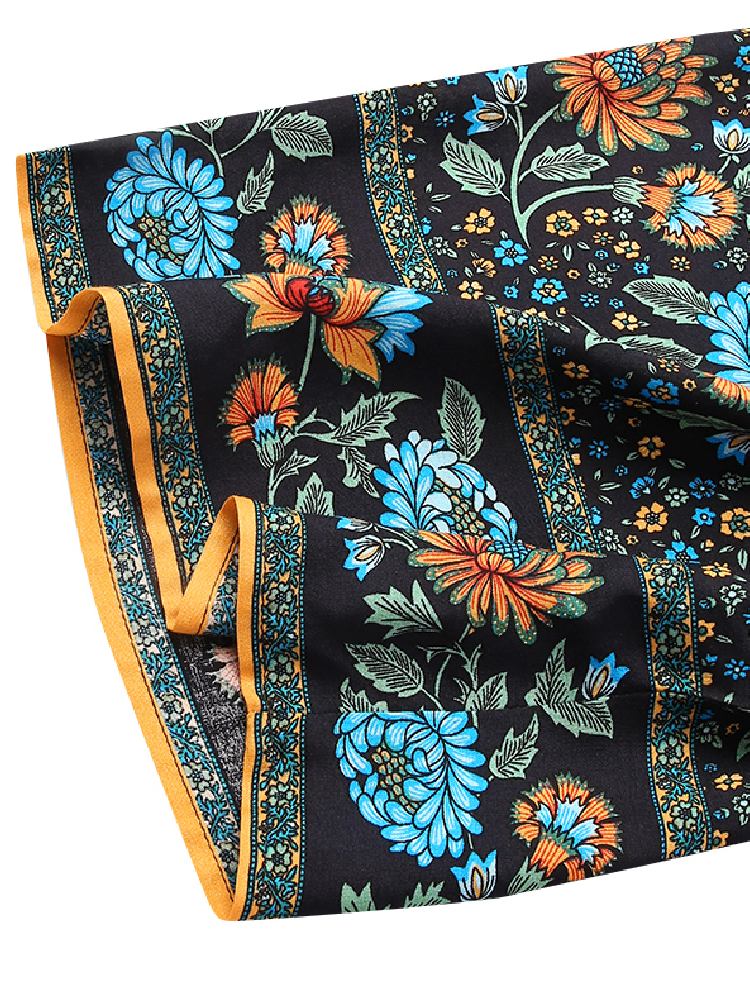 Kvinder Blomsterprint Bohemian Vintage Langærmet Lang Cardigan