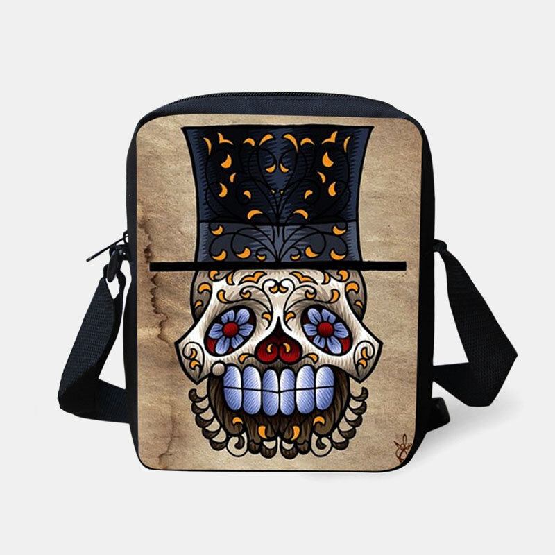 Børn Halloween-stil Klædt Sødt Kraniemønster Crossbody-taske Til At Bære Sliksukker