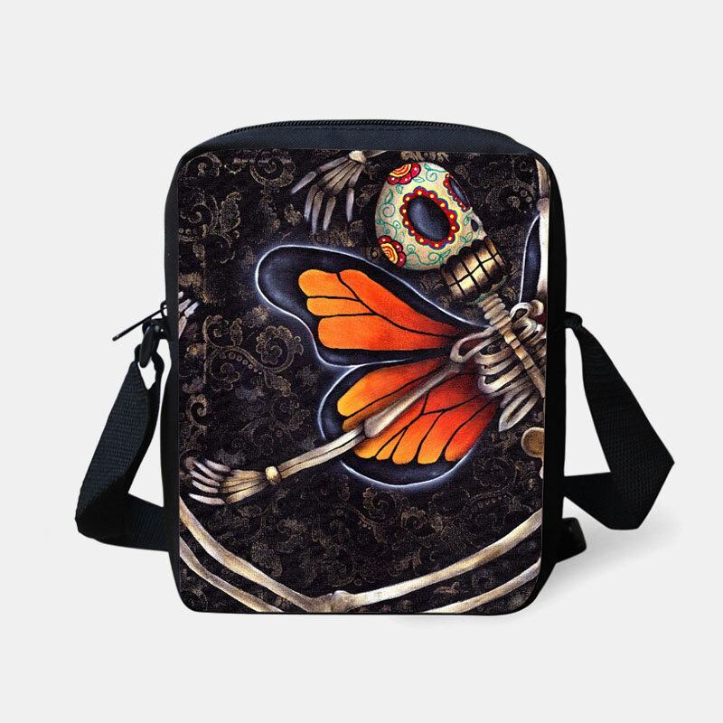 Børn Halloween-stil Klædt Sødt Kraniemønster Crossbody-taske Til At Bære Sliksukker