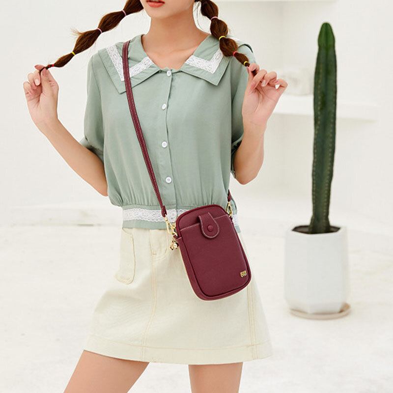 Dame 6.3 Tommer Iphone Solid Vandtæt Crossbody Taske Telefontaske