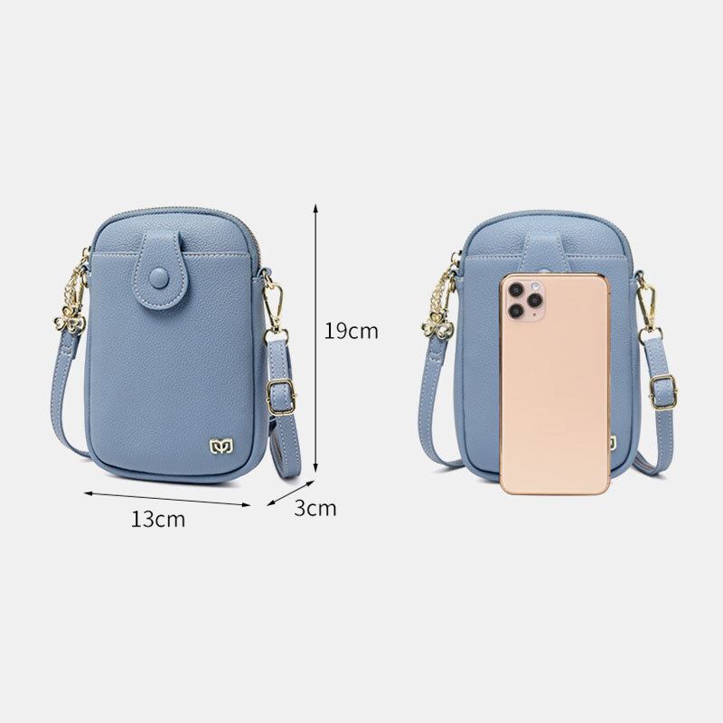 Dame 6.3 Tommer Iphone Solid Vandtæt Crossbody Taske Telefontaske