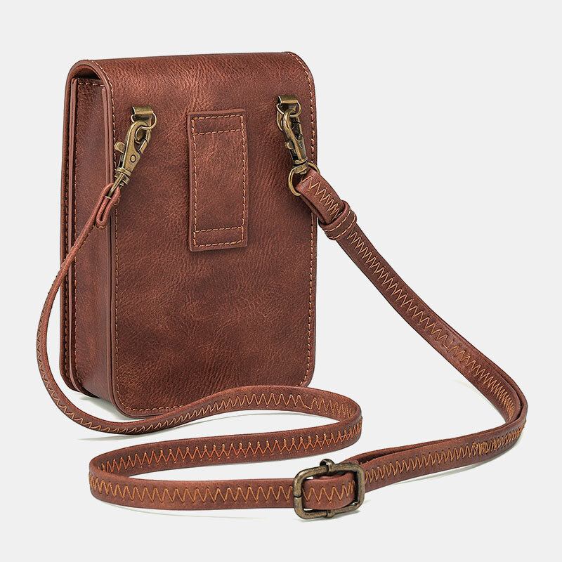 Dame Aftagelig Skulderrem Hardware Nitte Dekor Slangemønster Flap Magnetisk Lås Design Crossbody Taske Taljetaske