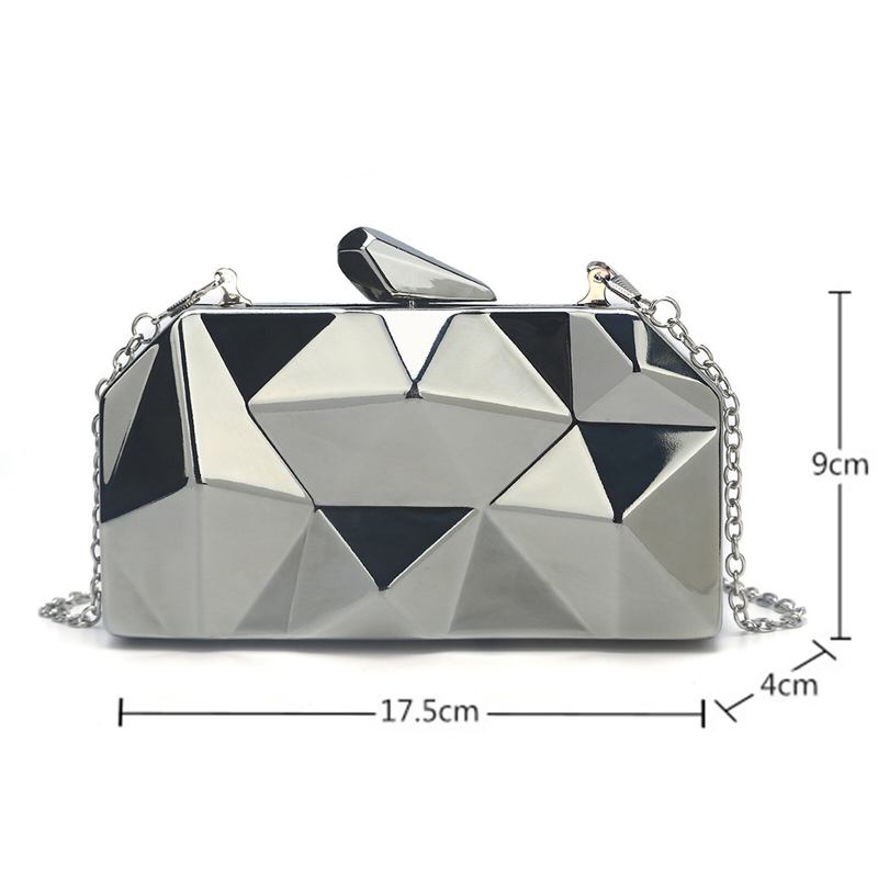 Dame Dacron Stof Elegant Fest Clutch Taske Cabriolet Rem Formet Taske