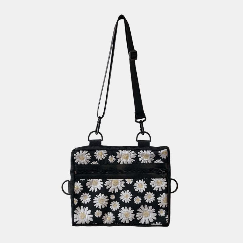 Dame Daisy Casual Flower Nylon Crossbody Taske Skuldertaske