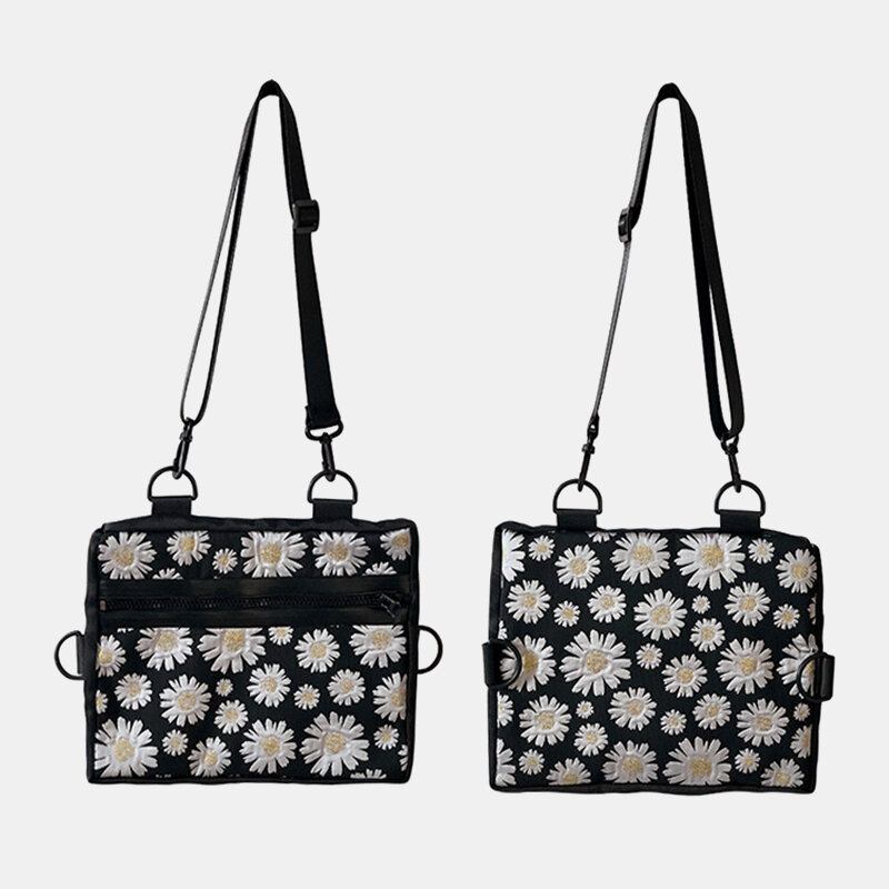 Dame Daisy Casual Flower Nylon Crossbody Taske Skuldertaske