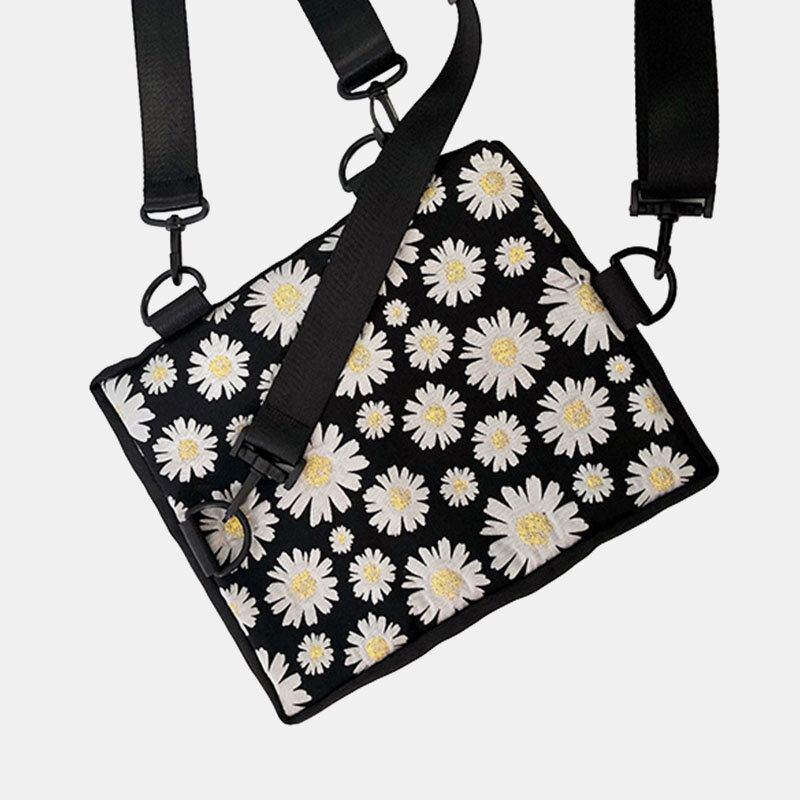 Dame Daisy Casual Flower Nylon Crossbody Taske Skuldertaske