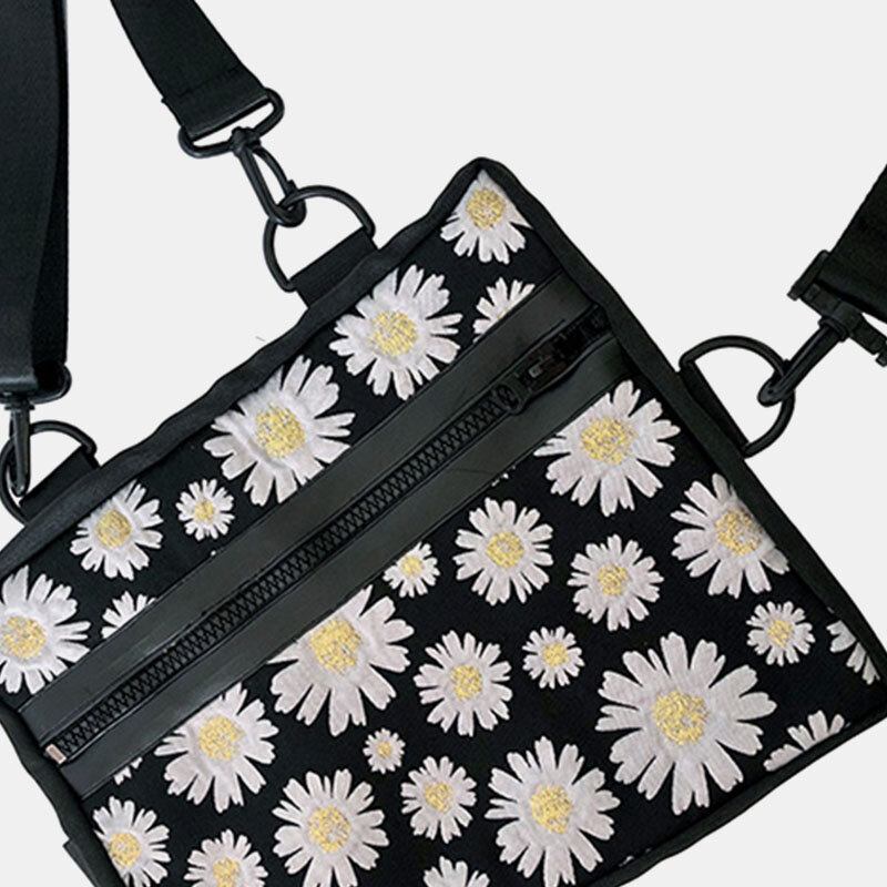 Dame Daisy Casual Flower Nylon Crossbody Taske Skuldertaske