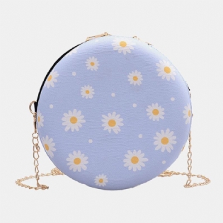 Dame Dotted Daisy Printed Chain Skuldertaske