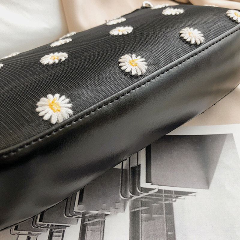 Dame Prikket Daisy Trykt Skuldertaske Crossbody Taske