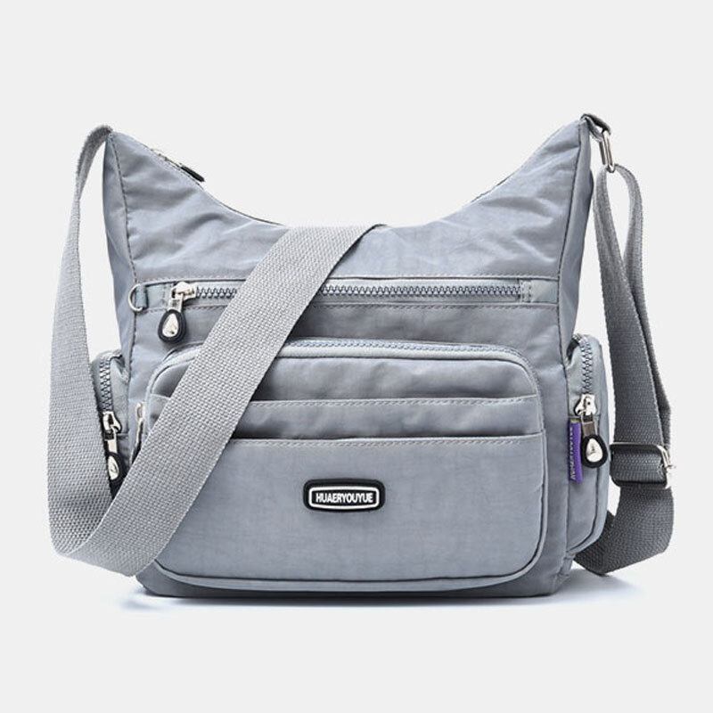 Damer Vandtæt Multi-pocket Solid Casual Crossbody Taske Skuldertaske