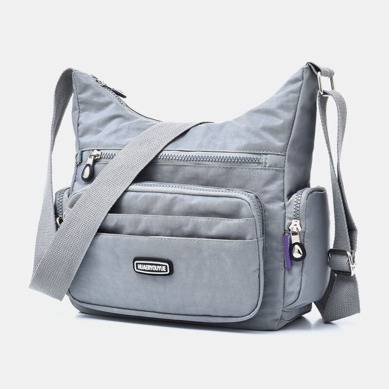 Damer Vandtæt Multi-pocket Solid Casual Crossbody Taske Skuldertaske