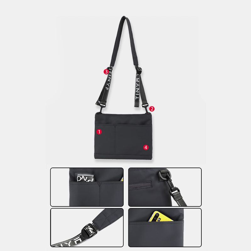 Herre Letvægts Multi-pocket Anti-tyveri Vandtæt Outdoor Crossbody Taske