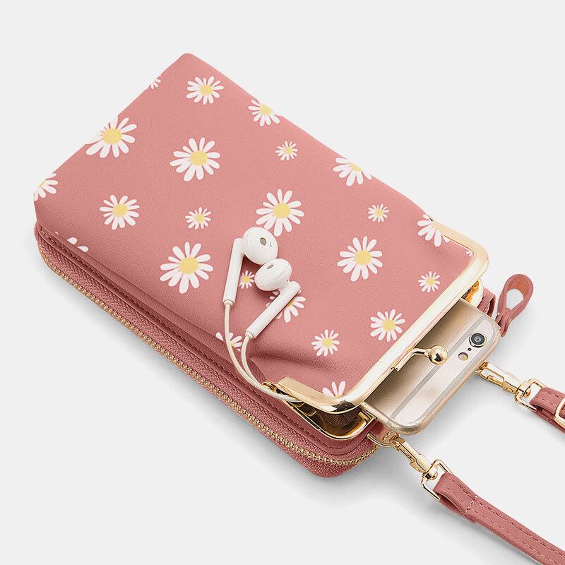 Kvinder 13 Kortpladser Telefontaske Daisy Crossbody Taske Skuldertaske