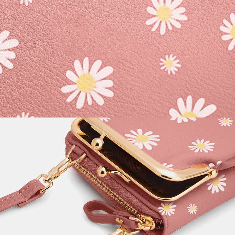 Kvinder 13 Kortpladser Telefontaske Daisy Crossbody Taske Skuldertaske