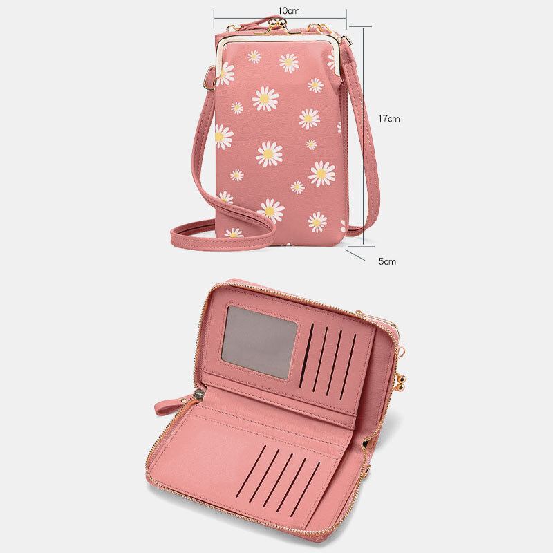 Kvinder 13 Kortpladser Telefontaske Daisy Crossbody Taske Skuldertaske