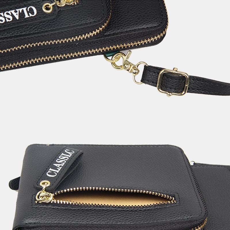 Kvinder 3 Kortpladser 6.5 Tommer Solid Telefontaske Crossbody-taske Skuldertaske