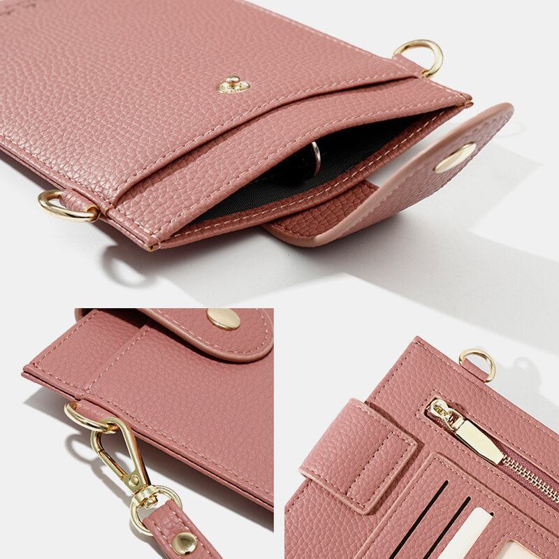 Kvinder 3 Kortpladser Solid Telefontaske Crossbody-taske Skuldertaske