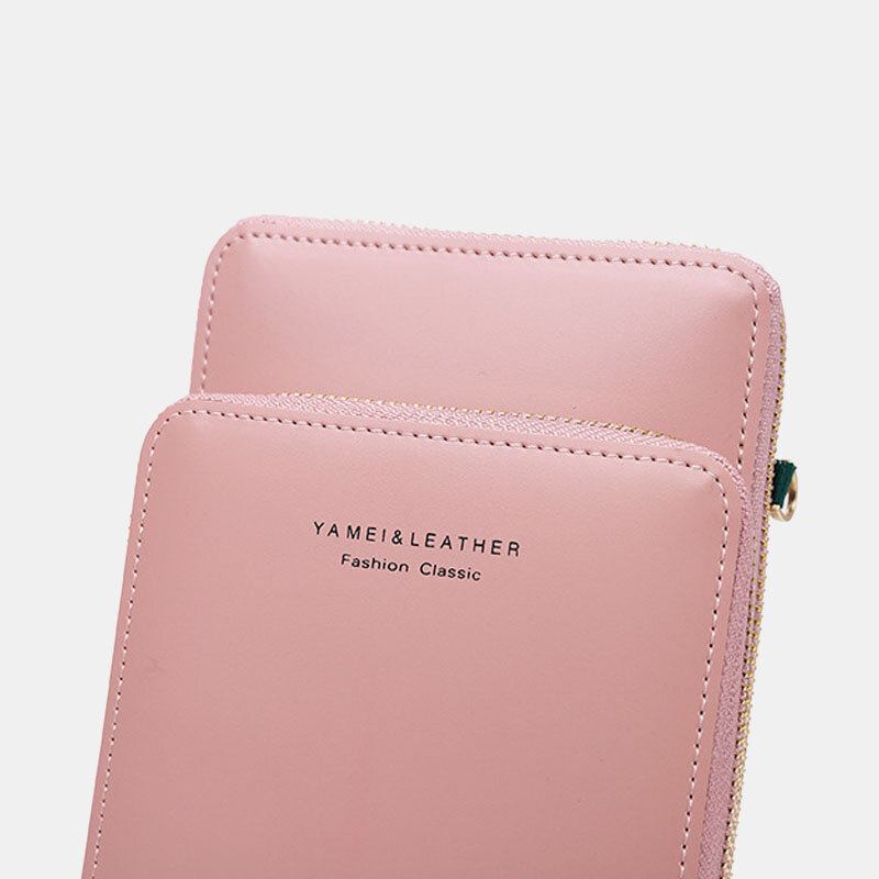 Kvinder 5 Card Slots Telefontaske Solid Crossbody Tasker