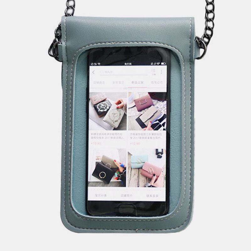 Kvinder 6.3 Tommer Touch Screen Chain Casual Telefontaske Crossbody Taske Skuldertaske