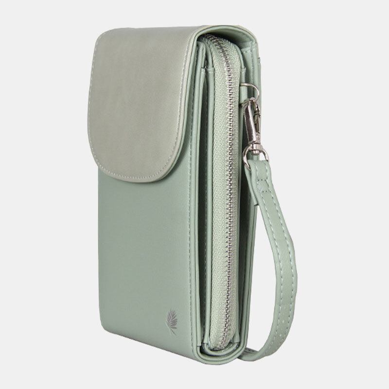 Kvinder 8 Kortpladser Telefontaske Solid Crossbody-taske Skuldertaske