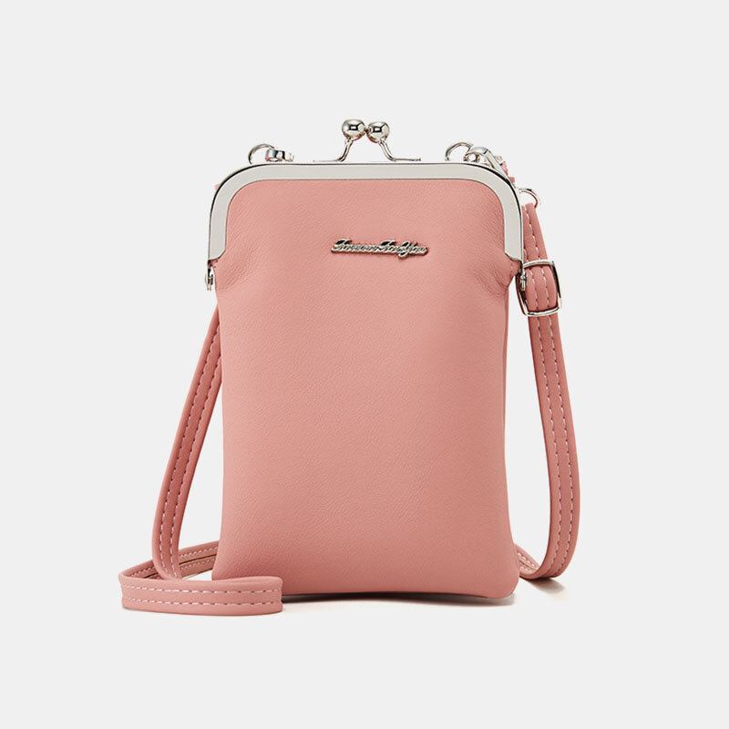 Kvinder 9 Kortpladser 6.3 Tommer Telefontaske Solid Crossbody Taske Skuldertaske