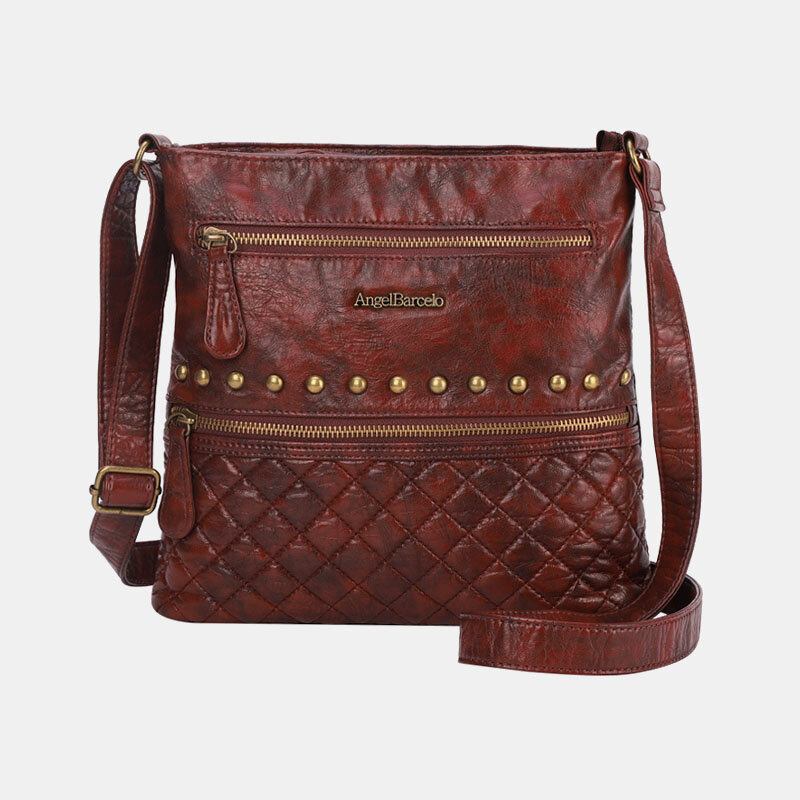 Kvinder Argyle Vandtæt Hardware Anti-tyveri Crossbody Taske Skuldertaske