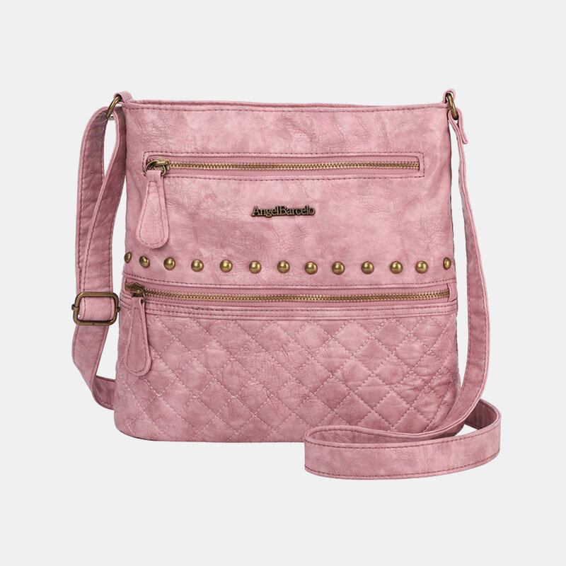 Kvinder Argyle Vandtæt Hardware Anti-tyveri Crossbody Taske Skuldertaske