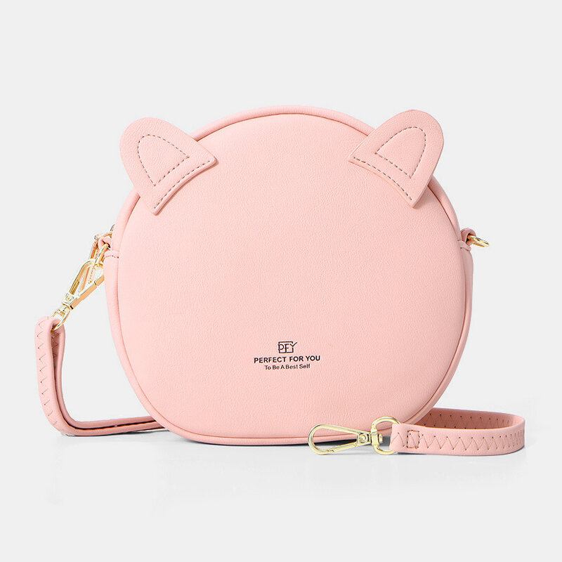 Kvinder Casual Solid Cat-mønster Telefontaske Crossbody-taske