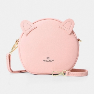 Kvinder Casual Solid Cat-mønster Telefontaske Crossbody-taske