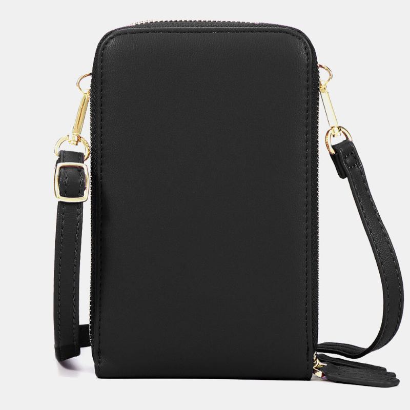 Kvinder Imiteret Læder Casual Sød Sort Kat Og Striber Mønster Justerbar Skuldertaske Crossbody Taske