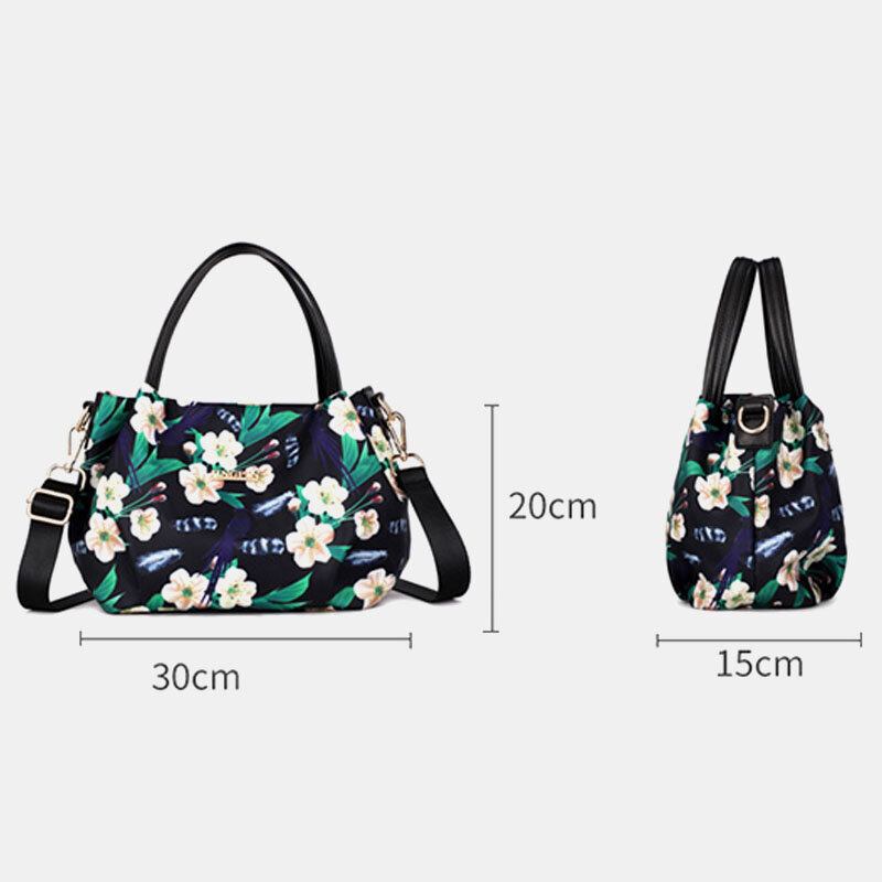 Kvinder Mode Flower Håndtaske Printet Crossbody Taske