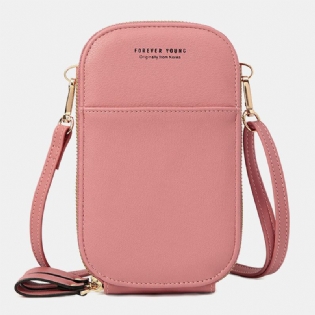 Kvinder Oval Ensfarvet Casual Telefontaske Crossbody Tasker Skuldertaske Clutch Tasker